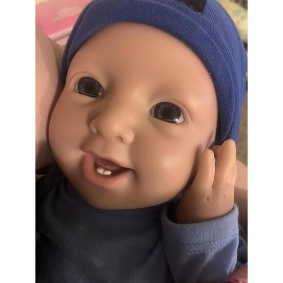 🆕20 inch Full Body Silicone Baby Dolls Boy With Realistic Two Lower Teeth - Picture 3 of 9